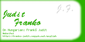 judit franko business card