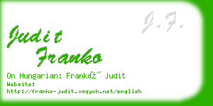 judit franko business card